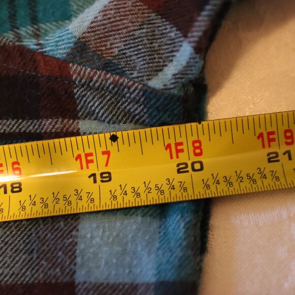 Bit & Bridle Large Flannel Western Style Pearl Snap 100% Cotton Flannel Shirt - Picture 8 of 13